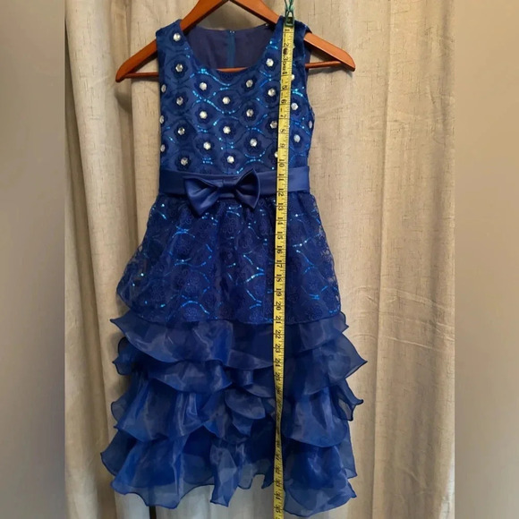 No brand Royal Blue Girls Formal Dress. Fits First /Second Grade Girl. “160”. - Picture 12 of 12